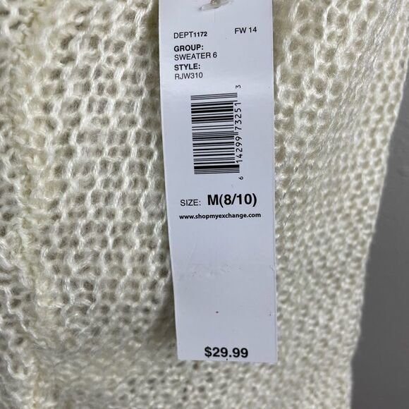 NWT Passports Loose Knit Off-White Cowl Neck Sweater Size M - Picture 5 of 7